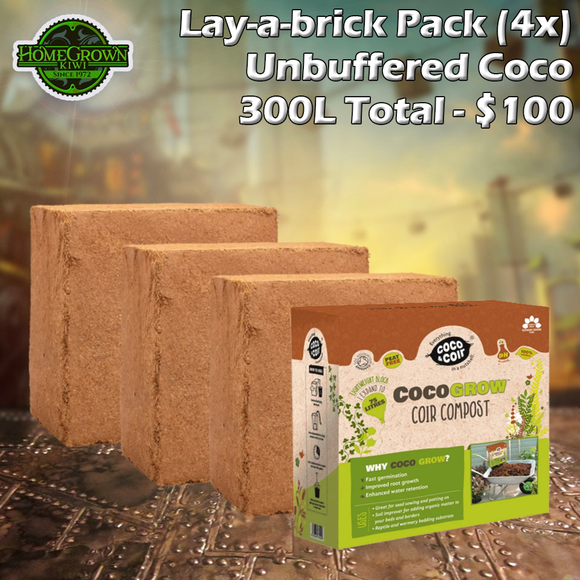 Lay-a-Brick Pack - Unbuffered Coco (4x) 300L